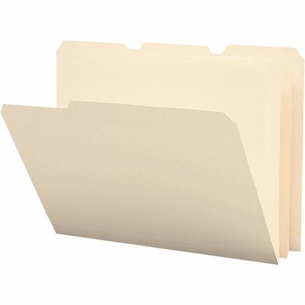 SMEAD - 11-5/8 x 9-1/2", Letter Size, Manila, File Folders with Top Tab - Assorted Tab Cut Location - All Tool & Supply