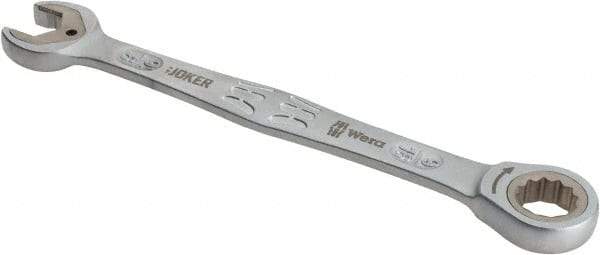 Wera - 9/16" 12 Point Combination Wrench - 7-1/2" OAL, Chrome Molybdenum Steel, Satin Finish - All Tool & Supply