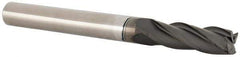 Accupro - 1/4", 3/4" LOC, 1/4" Shank Diam, 2-1/2" OAL, 4 Flute, Solid Carbide Square End Mill - Single End, Diamond Finish, Spiral Flute, 30° Helix, Centercutting, Right Hand Cut, Right Hand Flute - All Tool & Supply