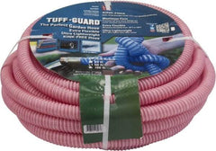 JGB Enterprises - 50' Long Garden Hose - 5/8" Diam, 5/8" GHT, Polypropylene, 100 psi, Hot Water Compatible, All Season, Pink - All Tool & Supply