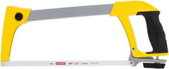 Stanley - 12" Hacksaw - 4-3/4" Throat Depth, ABS/TPR Handle, Contoured Ergonomic D-Style Handle with Thumb Grip - All Tool & Supply