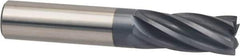 Accupro - 1/2", 6 Flute, Single End, Solid Carbide, 0.02" Corner Radius End Mill - 3" OAL, 25° Helix, Right Hand Flute, 1-1/4" LOC, Right Hand Cut - All Tool & Supply