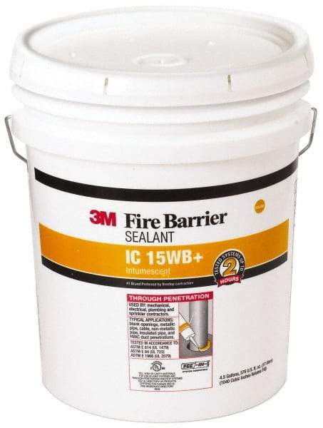 3M - 4.5 Gal Pail Yellow Acrylic & Latex Joint Sealant - -20 to 180°F Operating Temp, 10 min Tack Free Dry Time, Series 15WB - All Tool & Supply