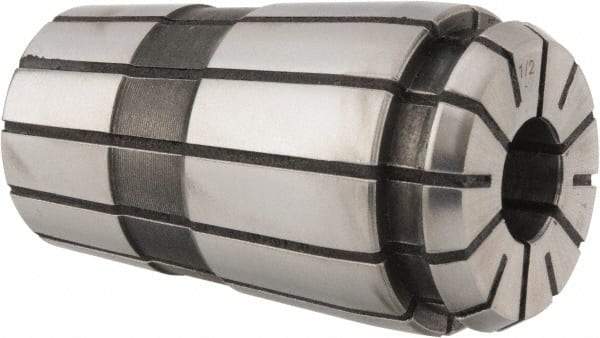 Parlec - TG/PG 100 1/2" Coolant Single Angle Collet - 0.0005" TIR, 2-3/8" OAL, 1.379" Overall Diam - Exact Industrial Supply