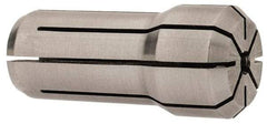 Parlec - 3/32 Inch, 5/64 to 3/32 Inch Collet Capacity, Series DA200 Double Angle Collet - 1-3/16 Inch Overall Length, 0.539 Inch Overall Diameter - Exact Industrial Supply