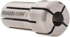 Parlec - 13/64 Inch, Series DA200 Double Angle Coolant Collet - 1-3/16 Inch Overall Length, 0.539 Inch Overall Diameter, 0.0004 Inch TIR 600 PSI - Exact Industrial Supply