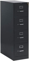 Hon - 15" Wide x 52" High x 26-1/2" Deep, 4 Drawer Vertical File with Lock - Steel, Charcoal - All Tool & Supply