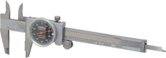 Fowler - 0" to 4" Range, 0.001" Graduation, 0.1" per Revolution, Dial Caliper - Black Face, 1.18" Jaw Length - All Tool & Supply