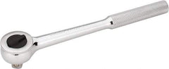 Stanley - 1/2" Drive Round Head Ratchet - Chrome Finish, 10" OAL - All Tool & Supply