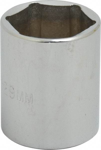 Proto - 1/2" Drive, Standard Hand Socket - 6 Points, 1-3/4" OAL, Chrome Finish - All Tool & Supply