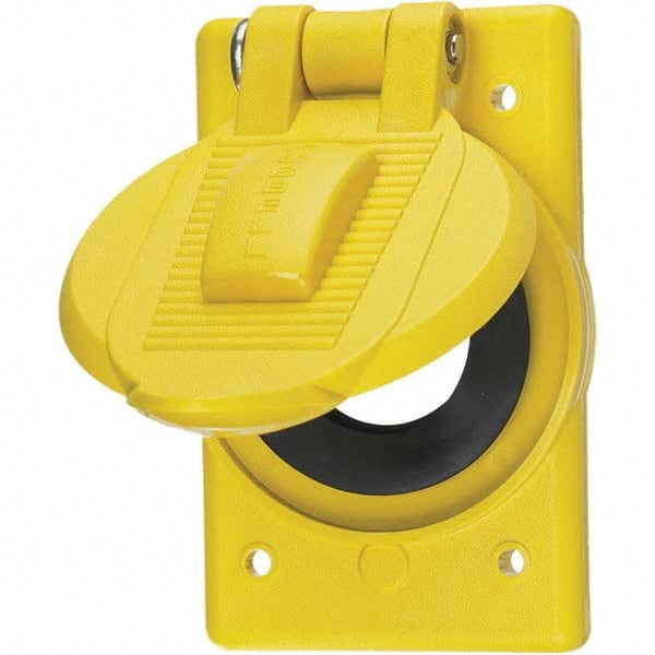 Hubbell Wiring Device-Kellems - Weatherproof Box Covers Cover Shape: Round Number of Holes in Outlet: 1 - All Tool & Supply