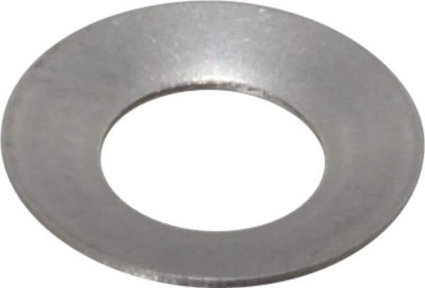 Gardner Spring - #12 Bolt, 0.22" ID, Grade 302 Stainless Steel, Belleville Disc Spring - 7/16" OD, 0.031" High, 0.016" Thick - All Tool & Supply