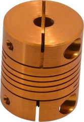 Lovejoy - 3/16" Max Bore Diam, Flexible Clamp Hub Coupling - 3/4" OD, 0.9" OAL, Anodized Aluminum - All Tool & Supply