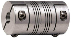 Lovejoy - 1/2" Max Bore Diam, Flexible Clamp Hub Coupling - 1" OD, 1-1/2" OAL, Anodized Aluminum - All Tool & Supply