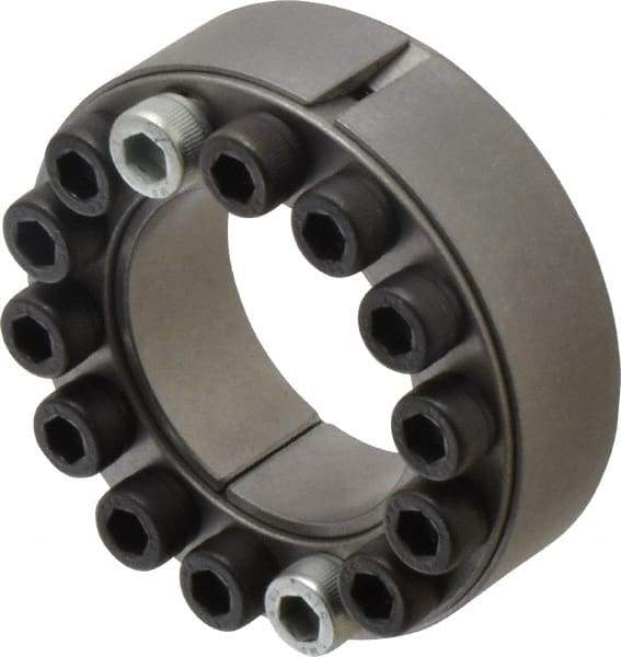 Climax Metal Products - M6 Thread, 1-1/2" Bore Diam, 2.559" OD, Shaft Locking Device - 14 Screws, 12,486 Lb Axial Load, 2.559" OAW, 0.669" Thrust Ring Width, 780 Ft/Lb Max Torque - All Tool & Supply