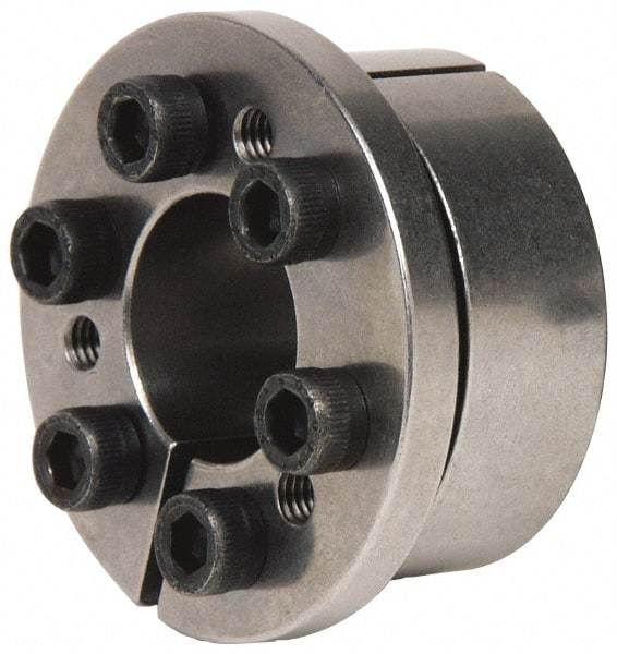 Climax Metal Products - M6 Thread, 1-3/16" Bore Diam, 2.165" OD, Shaft Locking Device - 6 Screws, 7,518 Lb Axial Load, 2.421" OAW, 0.669" Thrust Ring Width, 372 Ft/Lb Max Torque - All Tool & Supply