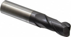 Accupro - 3/4" Diam 2 Flute Solid Carbide 1/8" Corner Radius End Mill - All Tool & Supply