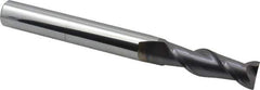 Accupro - 5/8", 2" LOC, 5/8" Shank Diam, 6" OAL, 2 Flute, Solid Carbide Square End Mill - Single End, AlTiN Finish, Spiral Flute, 40° Helix, Centercutting, Right Hand Cut, Right Hand Flute - All Tool & Supply