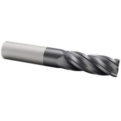 Accupro - 3/4", 4 Flute, Single End, Solid Carbide, 1/8" Corner Radius End Mill - 4" OAL, 40° Helix, Right Hand Flute, 1-1/2" LOC, Right Hand Cut - All Tool & Supply