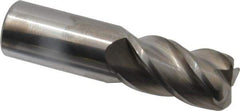 Accupro - 1", 4 Flute, Single End, Solid Carbide, 1/8" Corner Radius End Mill - 4" OAL, 40° Helix, Right Hand Flute, 1-3/4" LOC, Right Hand Cut - All Tool & Supply