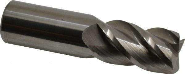 Accupro - 1", 4 Flute, Single End, Solid Carbide, 0.03" Corner Radius End Mill - 4" OAL, 40° Helix, Right Hand Flute, 1-3/4" LOC, Right Hand Cut - All Tool & Supply