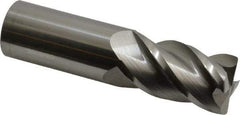 Accupro - 1", 4 Flute, Single End, Solid Carbide, 0.045" Corner Radius End Mill - 4" OAL, 40° Helix, Right Hand Flute, 1-3/4" LOC, Right Hand Cut - All Tool & Supply