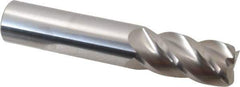 Accupro - 3/4", 4 Flute, Single End, Solid Carbide, 0.015" Corner Radius End Mill - 4" OAL, 40° Helix, Right Hand Flute, 1-1/2" LOC, Right Hand Cut - All Tool & Supply