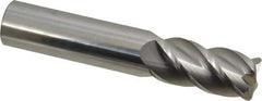 Accupro - 3/4", 4 Flute, Single End, Solid Carbide, 0.09" Corner Radius End Mill - 4" OAL, 40° Helix, Right Hand Flute, 1-1/2" LOC, Right Hand Cut - All Tool & Supply