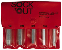 Sock It Out - Flat Head Cap Screw Extractor Set - 1/4 to 1/2 Size Range - All Tool & Supply