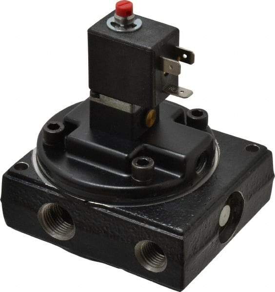 Norgren - 1.5 CV Rate, 1/4" NPT Inlet 1/4 Basic Valves - 1/4" NPT Inlet, Poppet Valve, Solenoid Actuator - All Tool & Supply