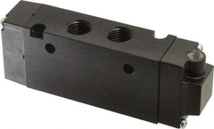 Parker - 3/8", 4-Way Body Ported Stacking Solenoid Valve - 2.7 CV Rate, 1.89" High x 5.26" Long - All Tool & Supply