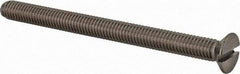 Value Collection - M6x1.00 Metric Coarse, 75mm OAL Slotted Drive Machine Screw - Flat Head, Grade 18-8 & A2 Stainless Steel, Uncoated, Without Washer - All Tool & Supply