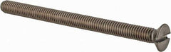 Value Collection - M6x1.00 Metric Coarse, 80mm OAL Slotted Drive Machine Screw - Flat Head, Grade 18-8 & A2 Stainless Steel, Uncoated, Without Washer - All Tool & Supply