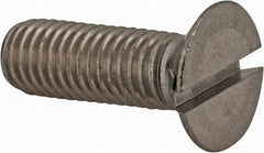 Value Collection - M8x1.25 Metric Coarse, 25mm OAL Slotted Drive Machine Screw - Flat Head, Grade 18-8 & A2 Stainless Steel, Uncoated, Without Washer - All Tool & Supply