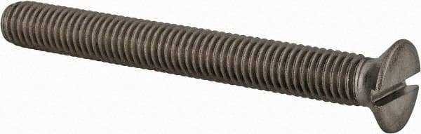 Value Collection - M8x1.25 Metric Coarse, 70mm OAL Slotted Drive Machine Screw - Flat Head, Grade 18-8 & A2 Stainless Steel, Uncoated, Without Washer - All Tool & Supply