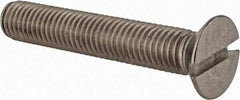 Value Collection - M10x1.50 Metric Coarse, 60mm OAL Slotted Drive Machine Screw - Flat Head, Grade 18-8 & A2 Stainless Steel, Uncoated, Without Washer - All Tool & Supply