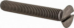 Value Collection - M10x1.50 Metric Coarse, 65mm OAL Slotted Drive Machine Screw - Flat Head, Grade 18-8 & A2 Stainless Steel, Uncoated, Without Washer - All Tool & Supply