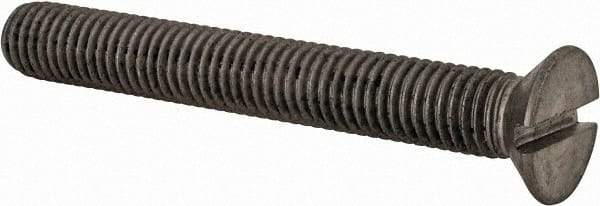 Value Collection - M10x1.50 Metric Coarse, 75mm OAL Slotted Drive Machine Screw - Flat Head, Grade 18-8 & A2 Stainless Steel, Uncoated, Without Washer - All Tool & Supply