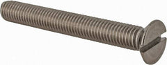 Value Collection - M10x1.50 Metric Coarse, 80mm OAL Slotted Drive Machine Screw - Flat Head, Grade 18-8 & A2 Stainless Steel, Uncoated, Without Washer - All Tool & Supply