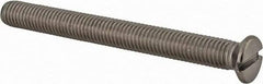 Value Collection - M10x1.50 Metric Coarse, 100mm OAL Slotted Drive Machine Screw - Flat Head, Grade 18-8 & A2 Stainless Steel, Uncoated, Without Washer - All Tool & Supply