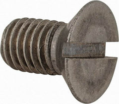 Value Collection - M12x1.75 Metric Coarse, 20mm OAL Slotted Drive Machine Screw - Flat Head, Grade 18-8 & A2 Stainless Steel, Uncoated, Without Washer - All Tool & Supply