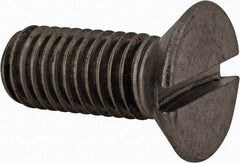 Value Collection - M12x1.75 Metric Coarse, 30mm OAL Slotted Drive Machine Screw - Flat Head, Grade 18-8 & A2 Stainless Steel, Uncoated, Without Washer - All Tool & Supply