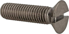 Value Collection - M12x1.75 Metric Coarse, 45mm OAL Slotted Drive Machine Screw - Flat Head, Grade 18-8 & A2 Stainless Steel, Uncoated, Without Washer - All Tool & Supply