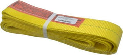 Lift-All - 6' Long x 3" Wide, 8,600 Lb Vertical Capacity, 1 Ply, Polyester Web Sling - 6,900 Lb Choker Capacity, Yellow - All Tool & Supply