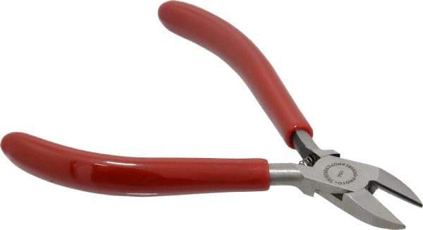 Proto - 4-5/8" OAL, Cutting Pliers - 13/32" Jaw Length x 7/16" Jaw Width, Oval Head, Plastisol Handle - All Tool & Supply