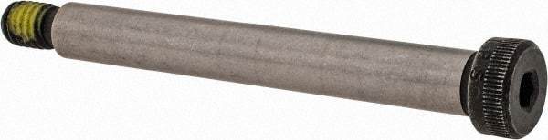 Value Collection - 3/8" Shoulder Diam x 3" Shoulder Length, 5/16-18 UNC, Hex Socket Shoulder Screw - 4140 Alloy Steel with Nylon Locking Patch, 1/4" Head Height x 9/16" Head Diam - All Tool & Supply