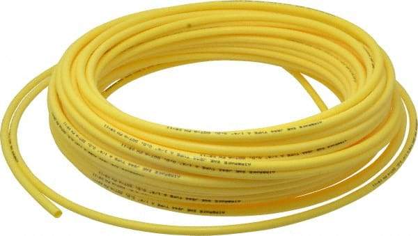 Coilhose Pneumatics - 11/64" ID x 1/4" OD, 0.04" Wall Thickness, 100' Long, Nylon 11 Tube - Yellow, 150 Max psi - All Tool & Supply