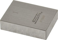 SPI - 1" Rectangular Steel Gage Block - Accuracy Grade AS-1, Includes NIST Traceability Certification - All Tool & Supply