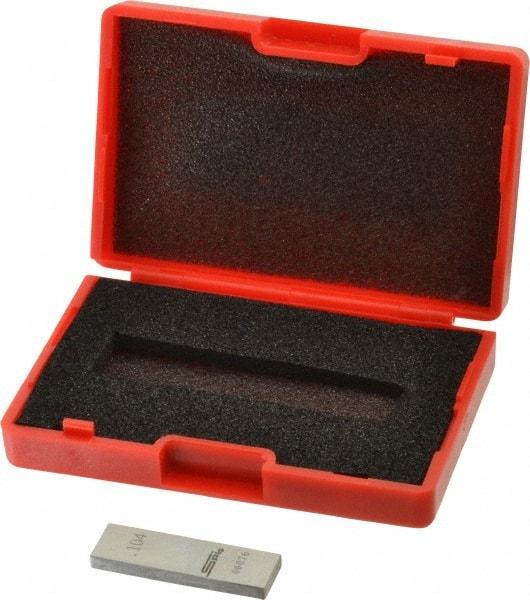 SPI - 0.104" Rectangular Steel Gage Block - Accuracy Grade AS-1, Includes NIST Traceability Certification - All Tool & Supply