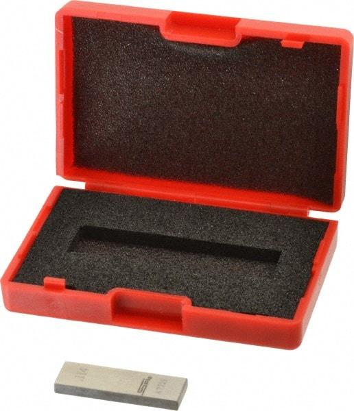 SPI - 0.114" Rectangular Steel Gage Block - Accuracy Grade AS-1, Includes NIST Traceability Certification - All Tool & Supply